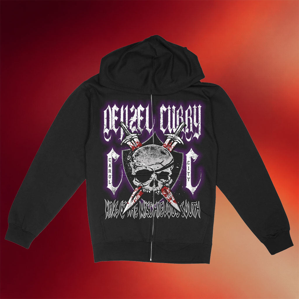 Denzel Curry Merch 2026 Dagger Zip Hoodie Gift Ideas For Hip Hop Lovers - Merchluma