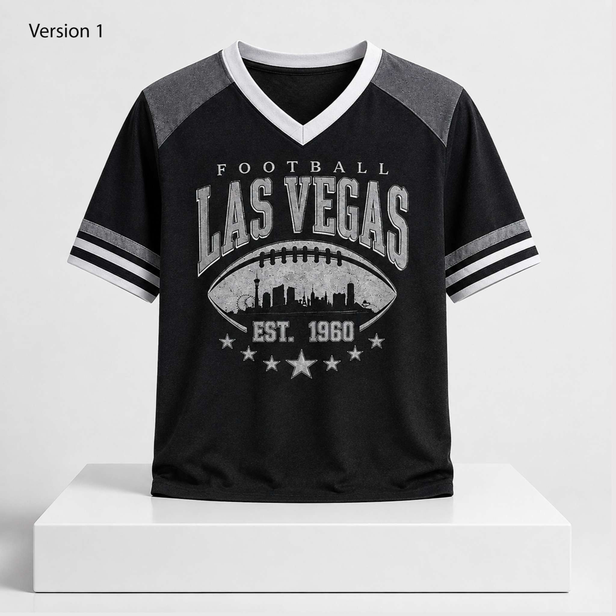 Raiders 2026 Football Las Vegas Est 1960 V-Neck Shirt LV Raiders Merch Present For Game Day - Merchluma