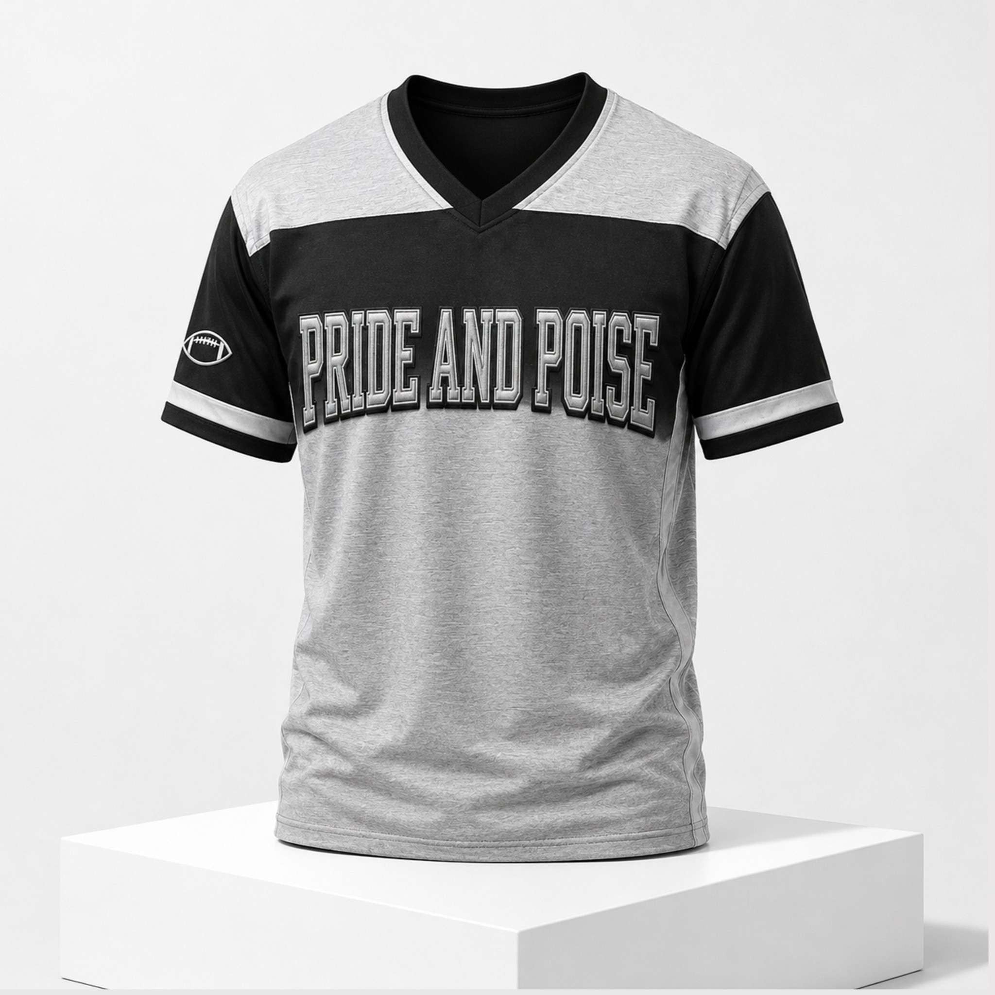 Raiders Pride And Poise 2026 V-Neck Shirt LV Raiders Merch Gift Ideas For Football Fans - Merchluma