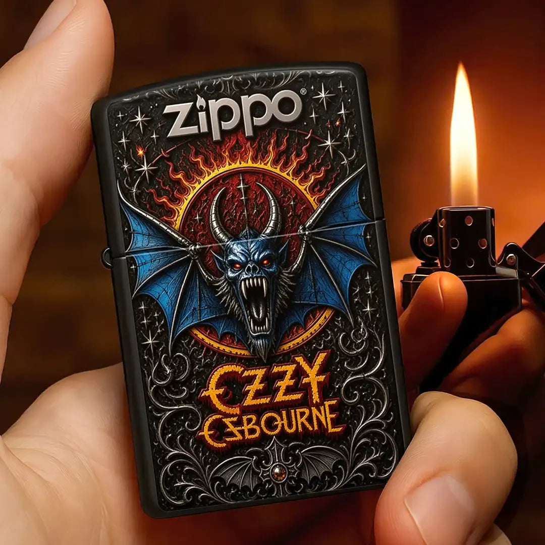 Ozzy Osbourne Zippo Lighter Case Prince Of Darkness Ozzy Osbourne Merch Present For Fans - Merchluma