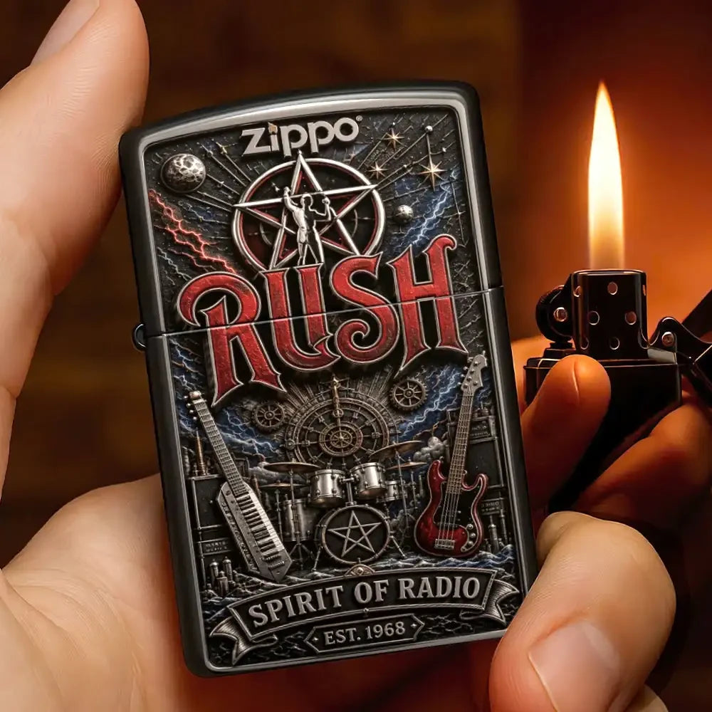 Rush Spirit Of Radio Zippo Lighter Case RUSH Band Merch Best Gift For Music Lovers - Merchluma