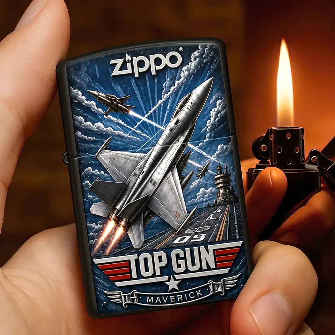 Top Gun Zippo Lighter Case Top Gun Maverick Merch Present For Father In Law - Merchluma