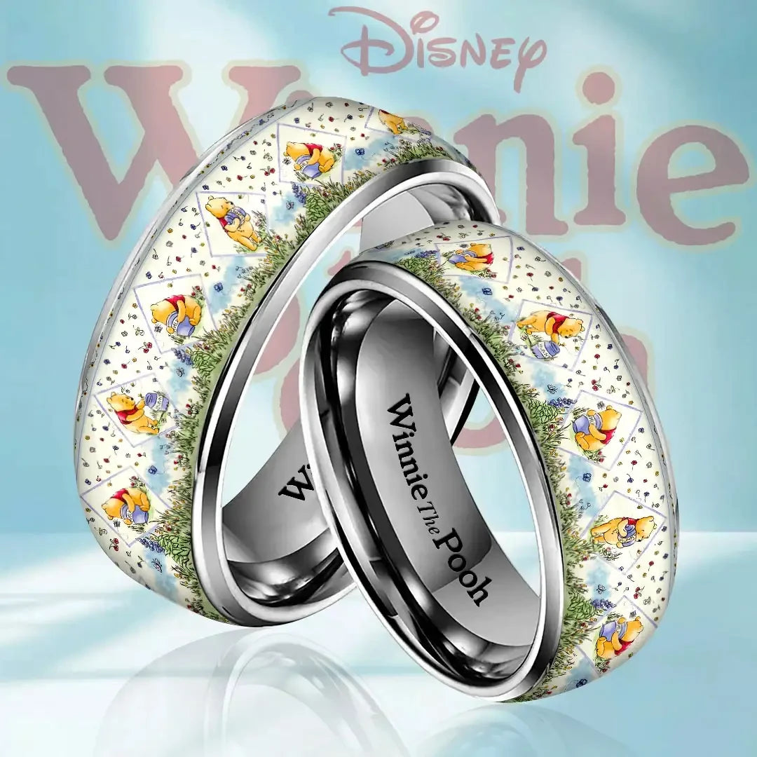 Winnie The Pooh Ring Cute Floral Bear Ring 2026 Winnie The Pooh Merch Gift For Friends - Merchluma