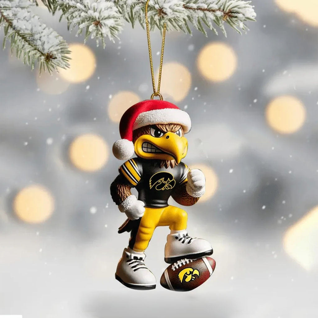 2026 Iowa Hawkeyes Mascot Christmas Ornament Xmas Tree Hanging Gift For Football Fans - Merchluma