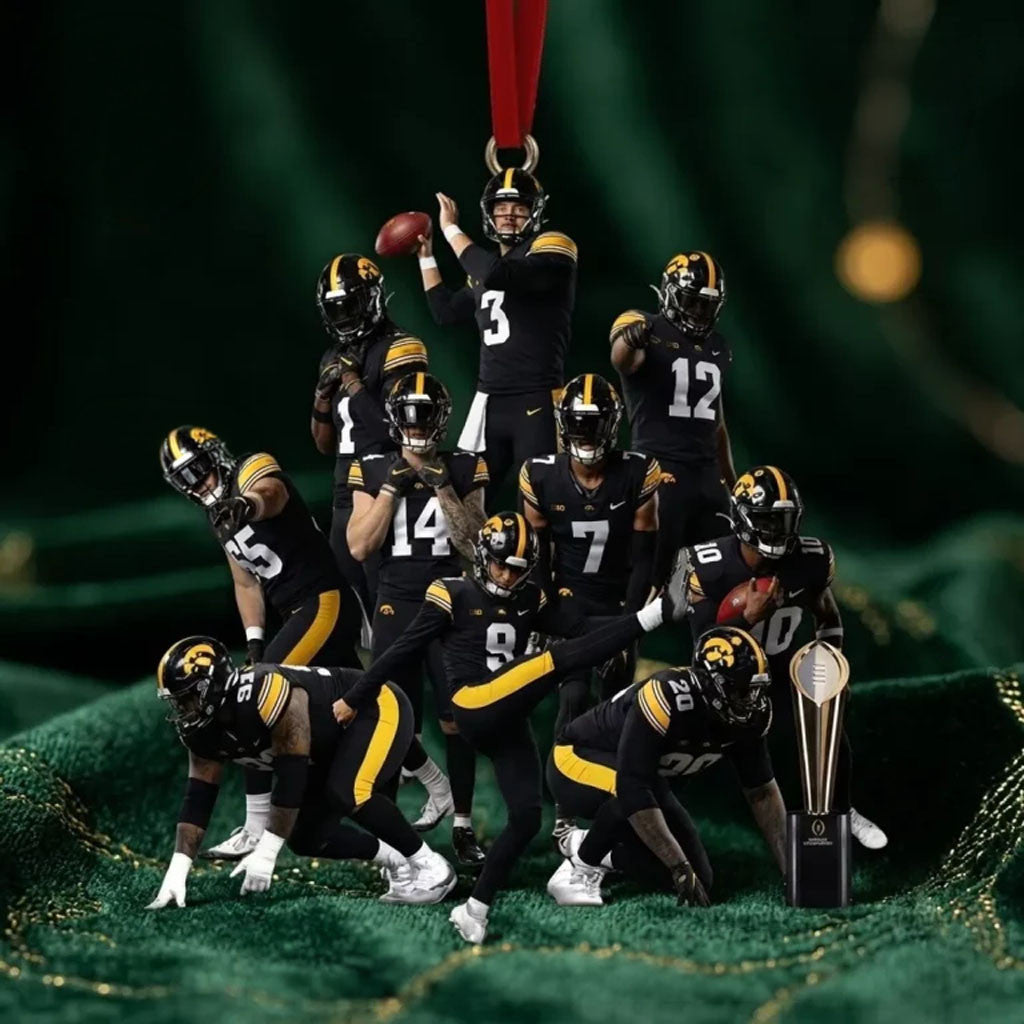 Iowa Hawkeyes 2026 Football Team Christmas Ornament Holiday Home Decor Xmas Gift Ideas - Merchluma