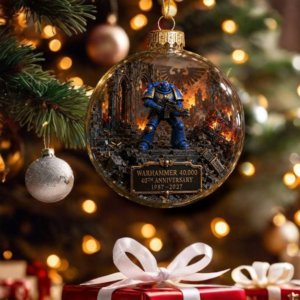 Warhammer 40k 40th Anniversary Battle Diorama Ornament Christmas Ornaments Xmas Gift Ideas - Merchluma