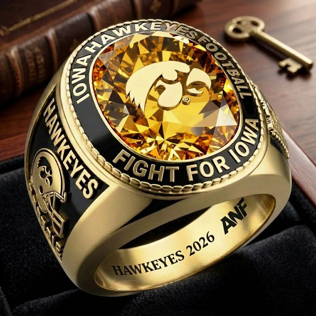 Iowa Hawkeyes 2026 Championship Ring Fight For Iowa Hawkeyes Merch Gift For Football Fans - Merchluma