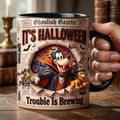 D Character Goofy Halloween Mug Trouble Is Brewing Coffee Cup Best Halloween Gifts - Merchluma