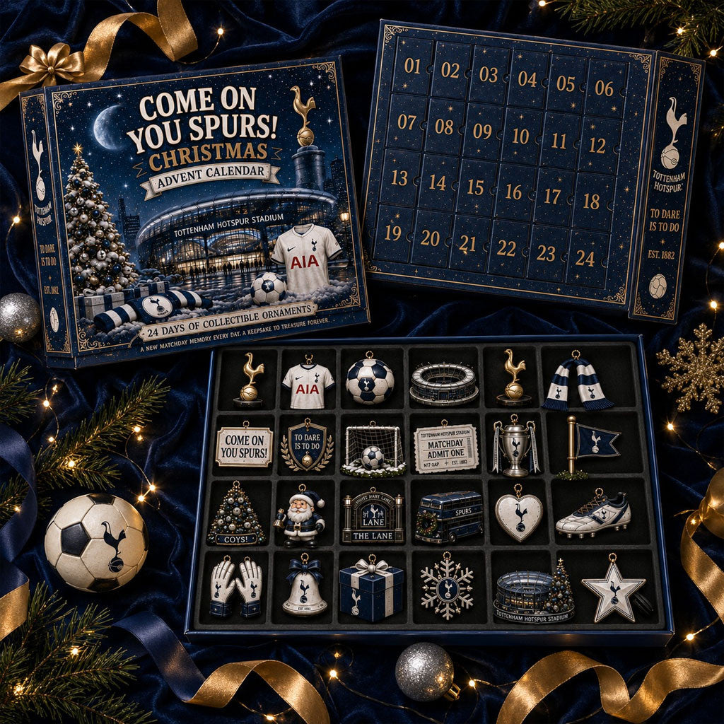 Come On You Spurs Christmas Advent Calendar Holiday Countdown Box Xmas Gift For Soccer Fans - Merchluma