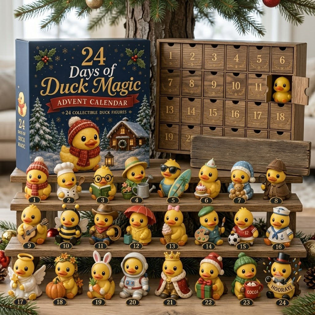 24 Days Of Duck Magic Advent Calendar Christmas Countdown Box Xmas Gift For Duck Lovers - Merchluma