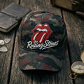 The Rolling Stones Camouflage Hat Tongue Baseball Cap The Rolling Stones Merch Fan Gifts - Merchluma