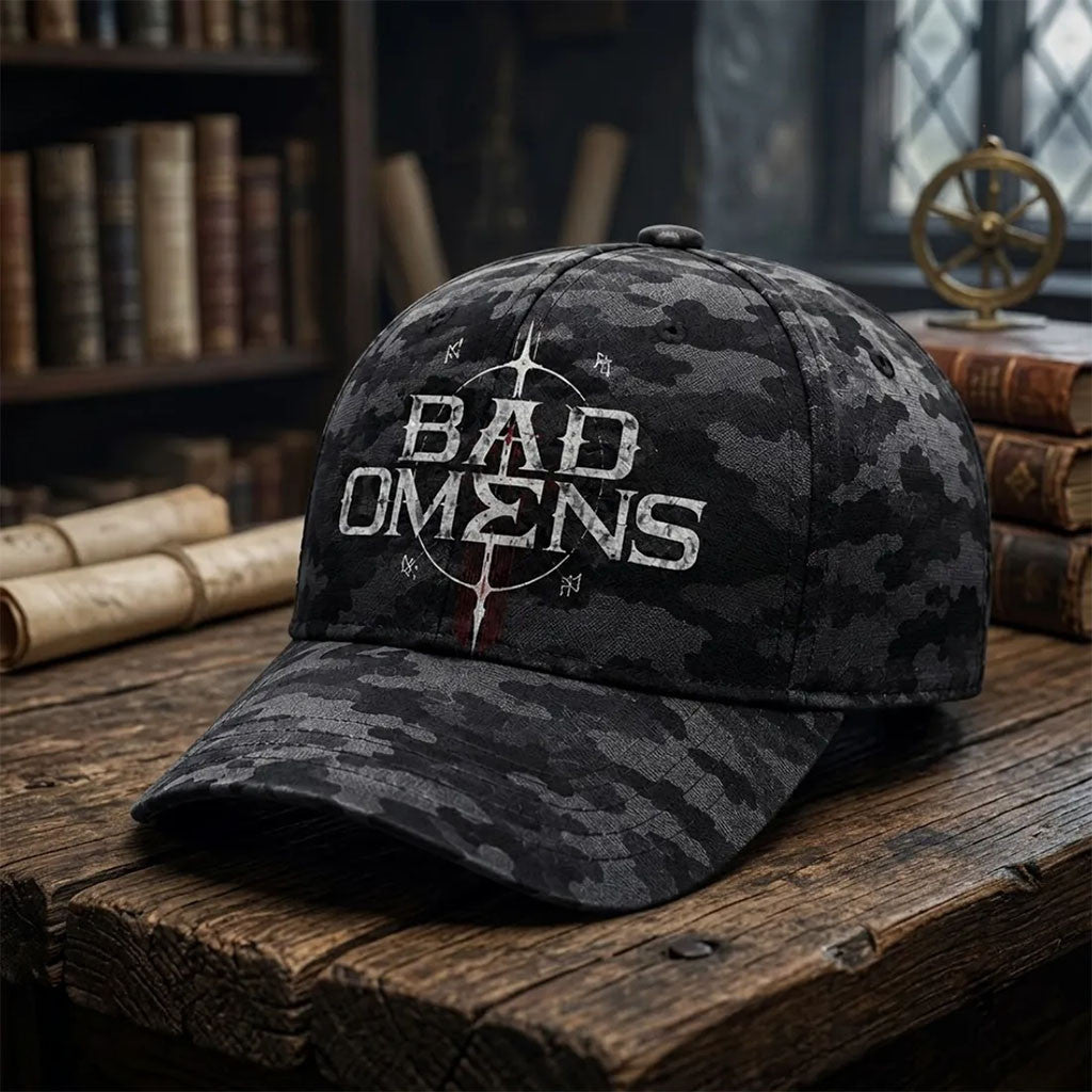 Bad Omens Merch Dark Omen Hat Camouflage Baseball Cap Music Related Gifts For Guys - Merchluma