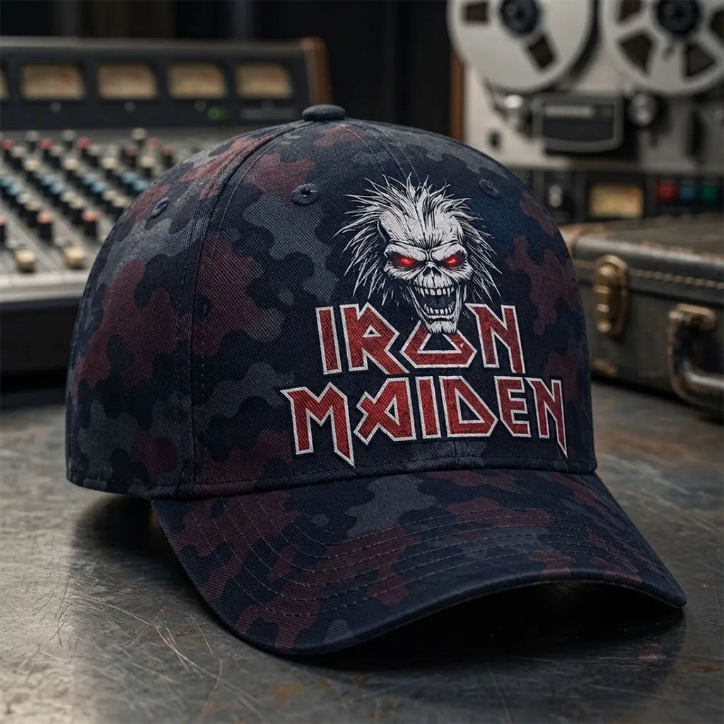 Iron Maiden Eddie Hat Camouflage Cap Iron Maiden Merch Gift Ideas For Music Fans - Merchluma