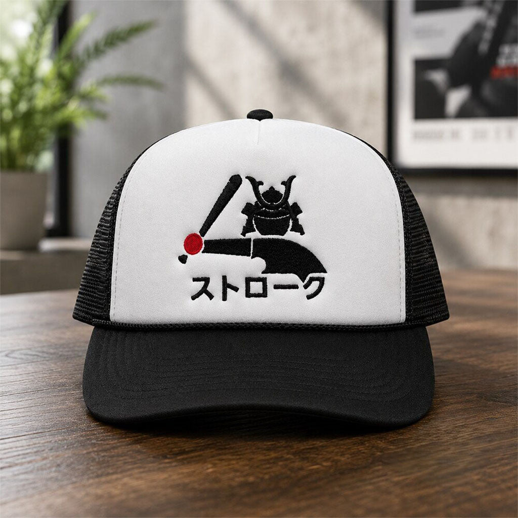 Chicago White Sox Strokin Shogun Hitting The Site Trucker Hat Embroidered White Sox Merch Gifts - Merchluma