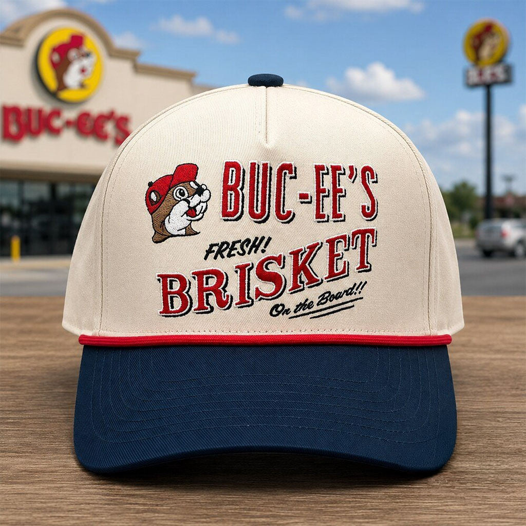 Buc-Ee's Fresh Brisket On The Board Hat Embroidered Buc Ee's Merch Gift For Brothers - Merchluma