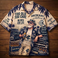 Carlton Blues AFL Too Old Too Care Hawaiian Shirt Carlton Blues Merch Best Gift For Fans - Merchluma