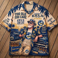 Parramatta Eels NRL Too Old Too Care Hawaiian Shirt Parramatta Eels Merch Present For Husband - Merchluma