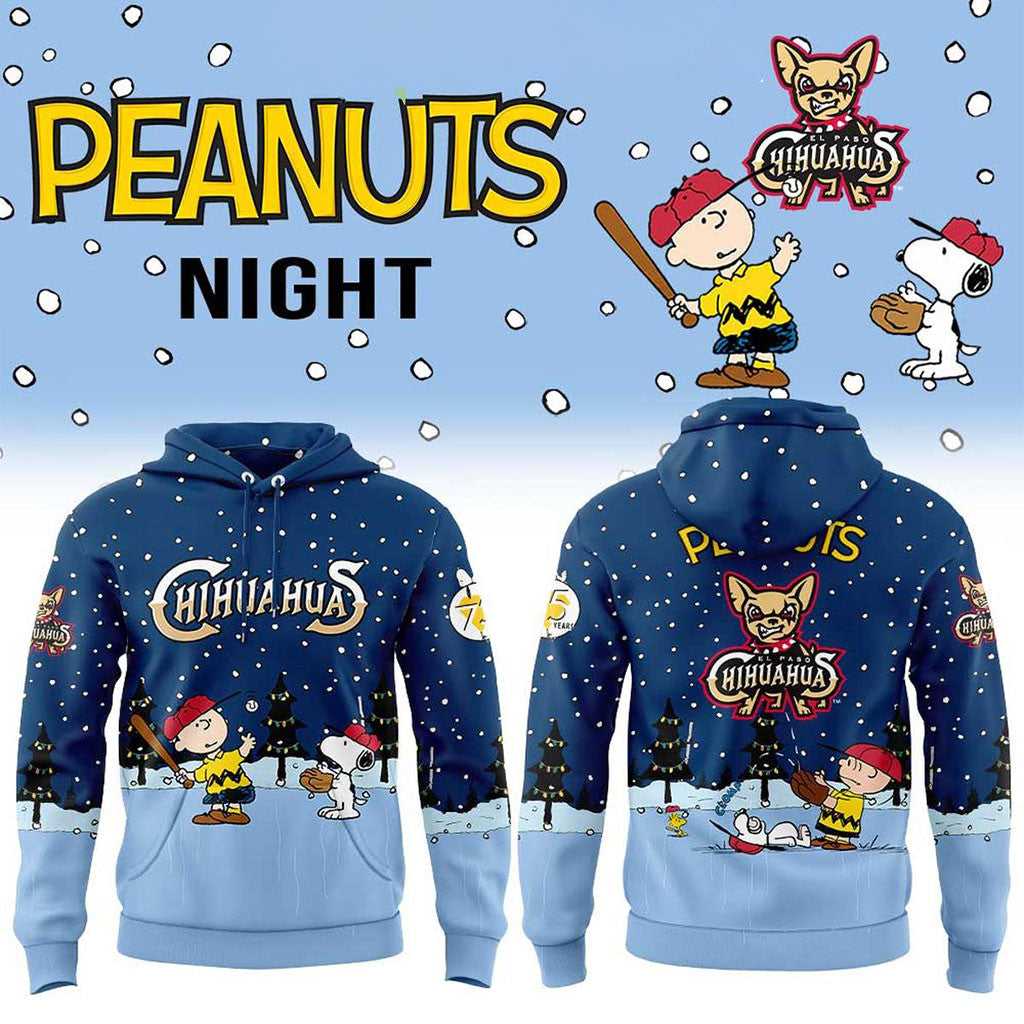 El Paso Chihuahuas Peanuts Night For Christmas 2026 Hoodie El Paso Chihuahuas Merch Xmas Gifts - Merchluma