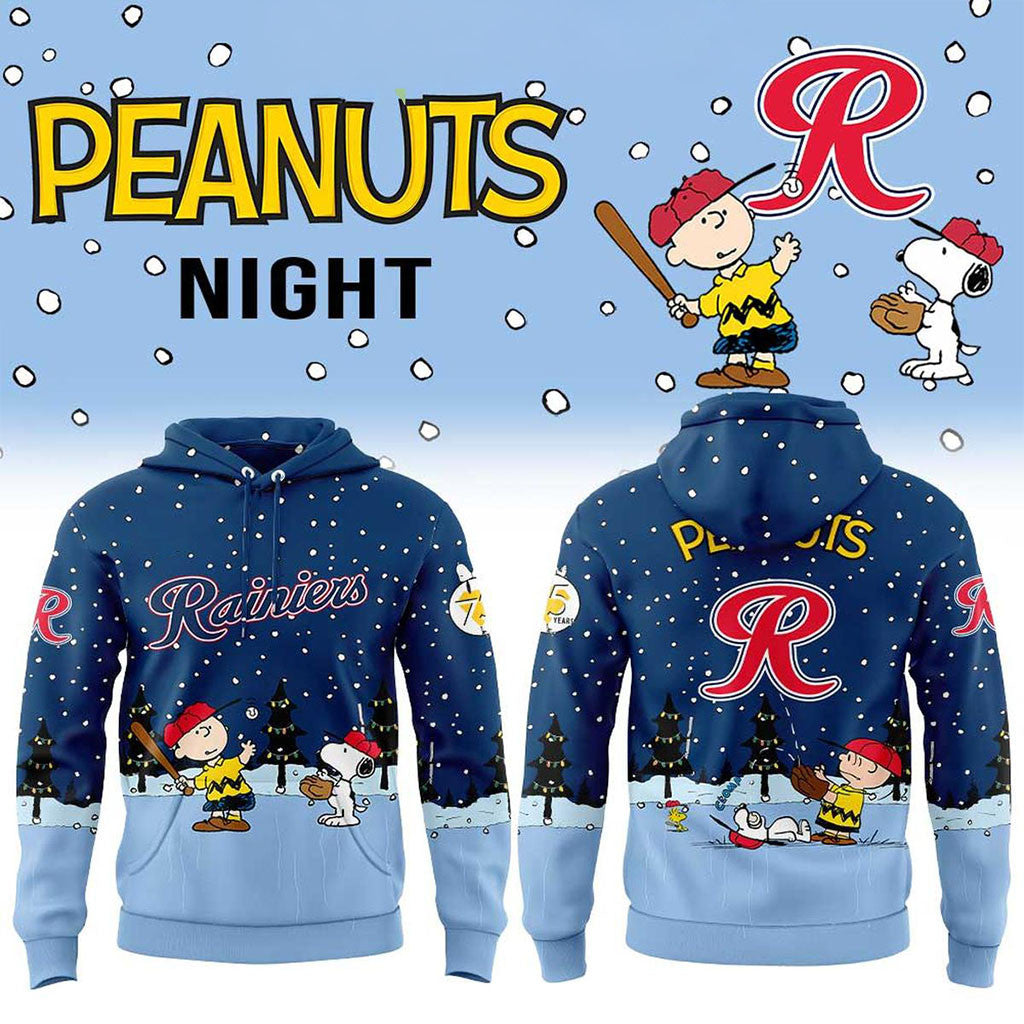 Tacoma Rainiers Peanuts Night For Christmas 2026 Hoodie Rainiers Merch Gift For Baseball Fan - Merchluma