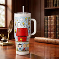 Peanuts Snoopy And Friends 40oz Stanley Tumbler Cute Characters Travel Cup Peanuts Merch Gifts - Merchluma