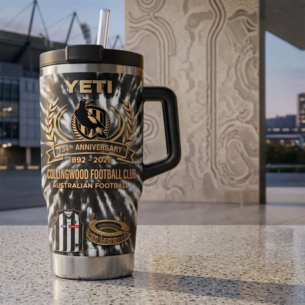 Collingwood Football Club 134th Anniversary YETI Tumbler Collingwood FC Merch Gift For Fans - Merchluma