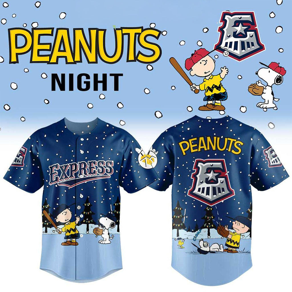 Round Rock Express Peanuts Night For Christmas 2026 Jersey Express Merch Xmas Gifts For Fans - Merchluma