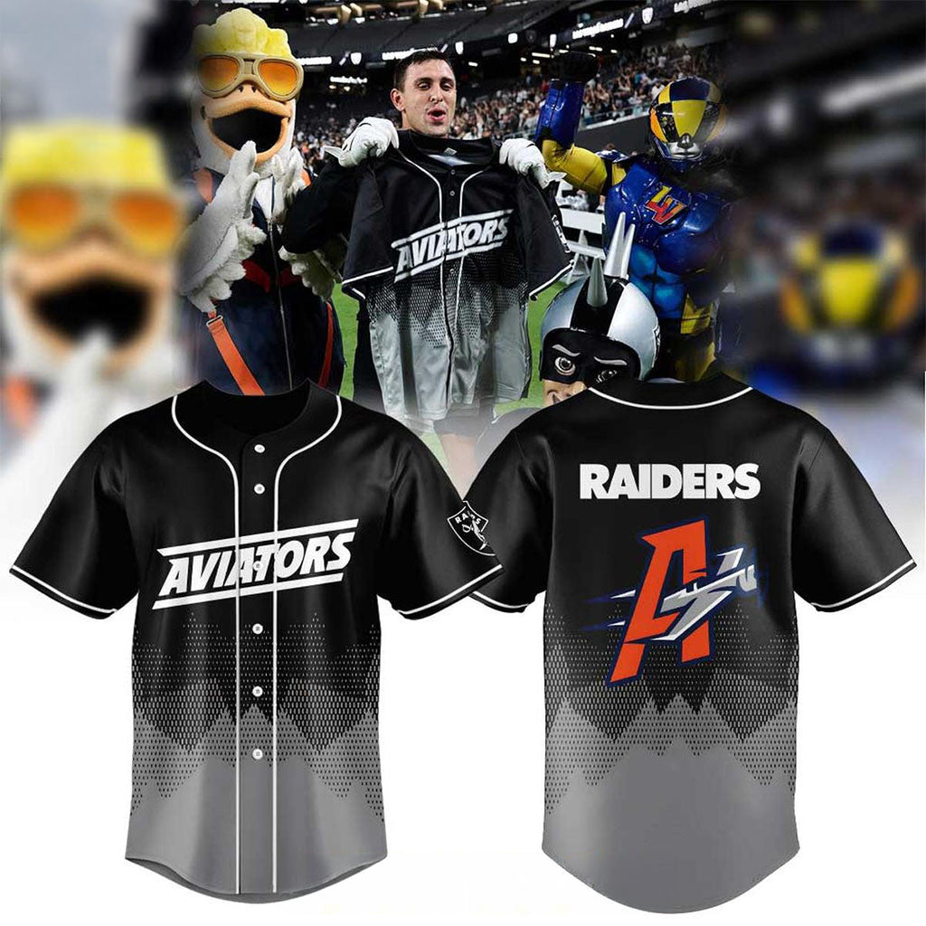 Las Vegas Aviators X LA Raiders Night 2026 Baseball Jersey LV Sports Merch Gift For Husband - Merchluma