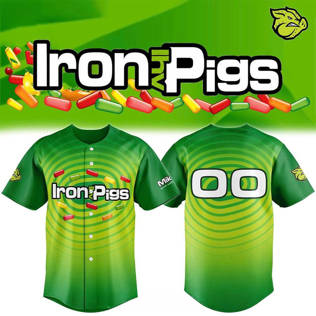 Personalized Lehigh Valley IronPigs 2026 Mike And Ike Candy Baseball Jersey IronPigs Merch - Merchluma