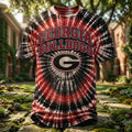 Georgia Bulldogs Red And Black Tie Dye Shirt Game Day Outfits Georgia Bulldogs Merch - Merchluma