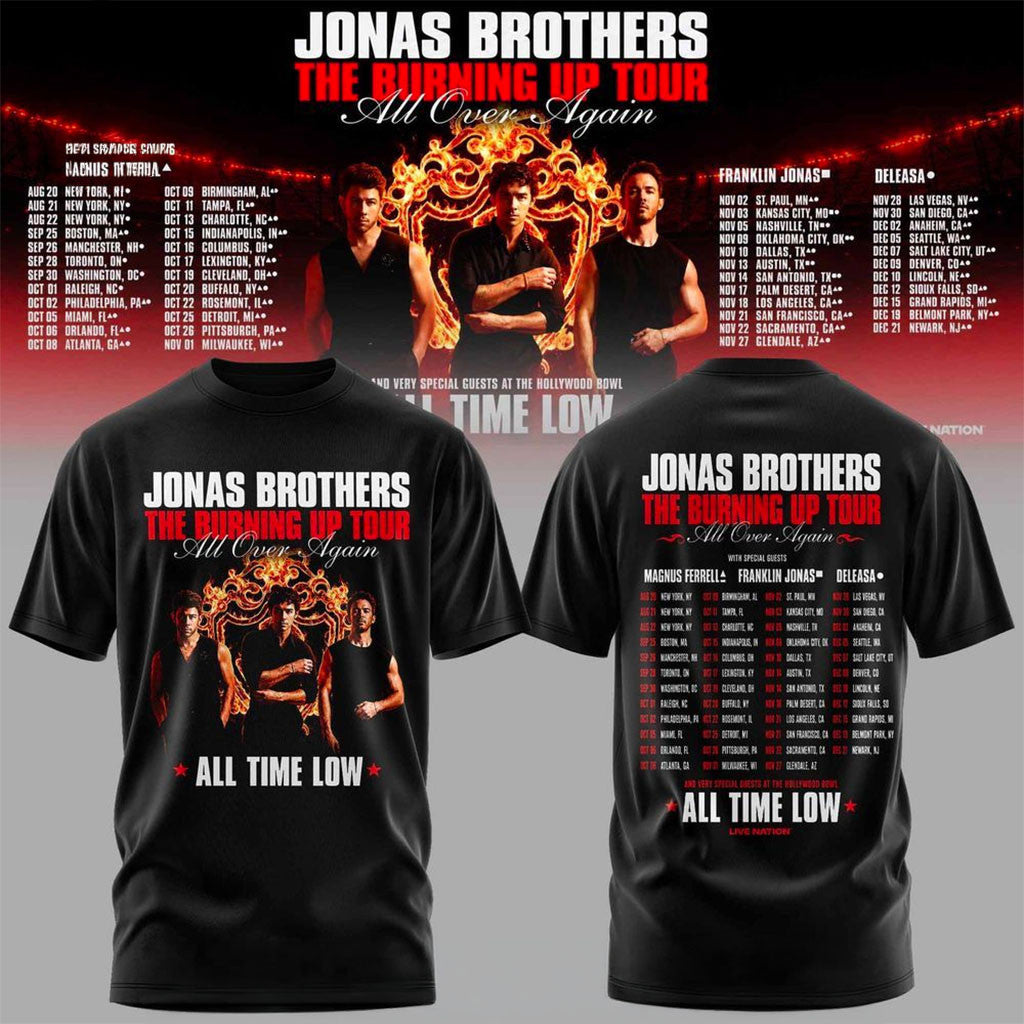 Jonas Brothers New York Burning Up Tour 2026 Shirt Jonas Brothers Merch Gift For Music Lover - Merchluma