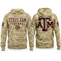 Texas A&M Aggies Desert Camo Football Hoodie Texas A&M Aggies Merch Gifts For Game Day - Merchluma