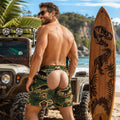 Dino Adventure Men's Beach Shorts Funny Humorous Clothing Summer Gifts For Him - Merchluma