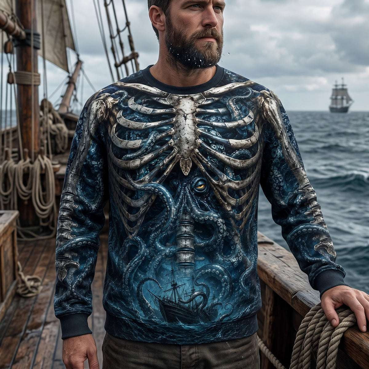Giant Octopus Possess Hijack Sweatshirt Gifts For Mythological Creatures Lovers - Merchluma