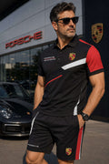 Pors Luxury Substitute Polo Shirt And Shorts Set Car Lover Clothing Gift For Husband - Merchluma