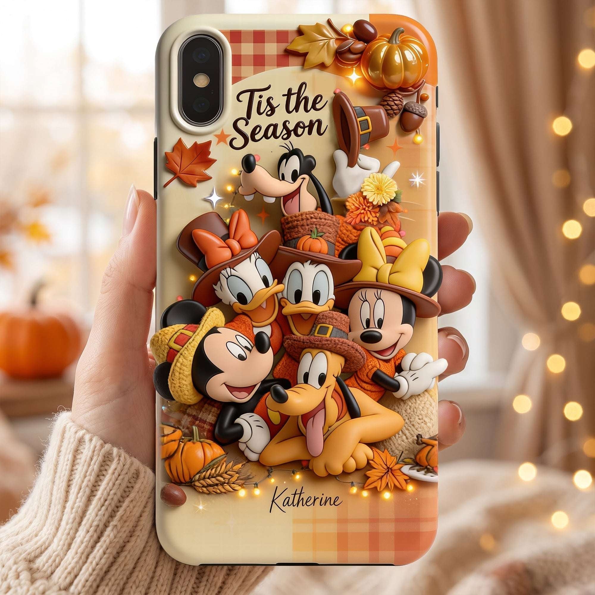 Personalized Mickey Mouse And Friends Tis The Season Autumn Phone Case Gifts For BFF - Merchluma