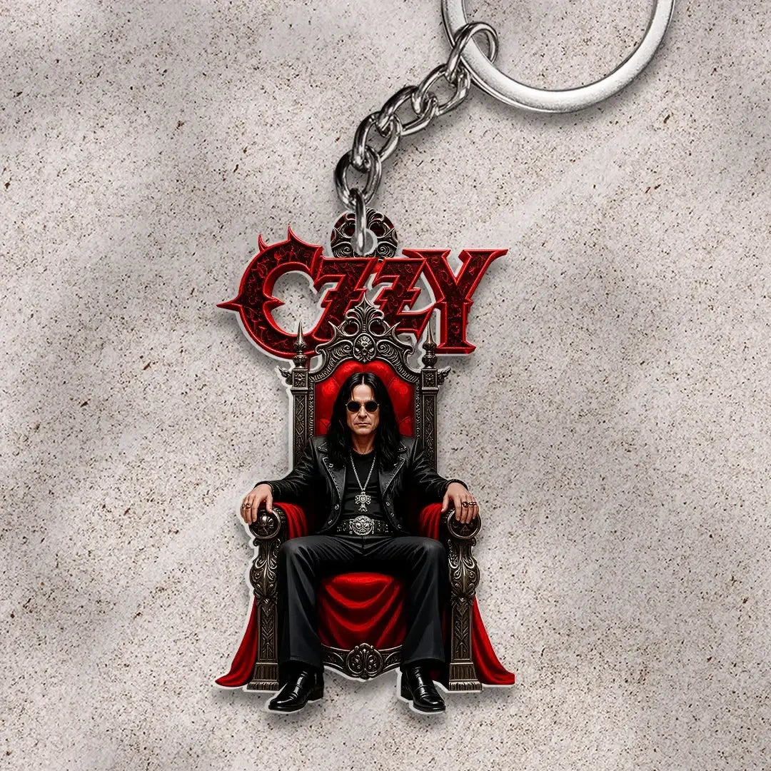 Ozzy Osbourne Keychain Prince Of Darkness Keyring Ozzy Osbourne Merch Present For Fans - Merchluma
