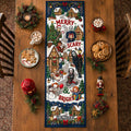Personalized Horror Character Merry Scary Christmas Quilted Table Runner Christmas Gift Ideas - Merchluma