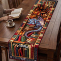 Personalized Mystical Dragon Library Quilted Table Runner Home Decor Gifts For Book Lovers - Merchluma