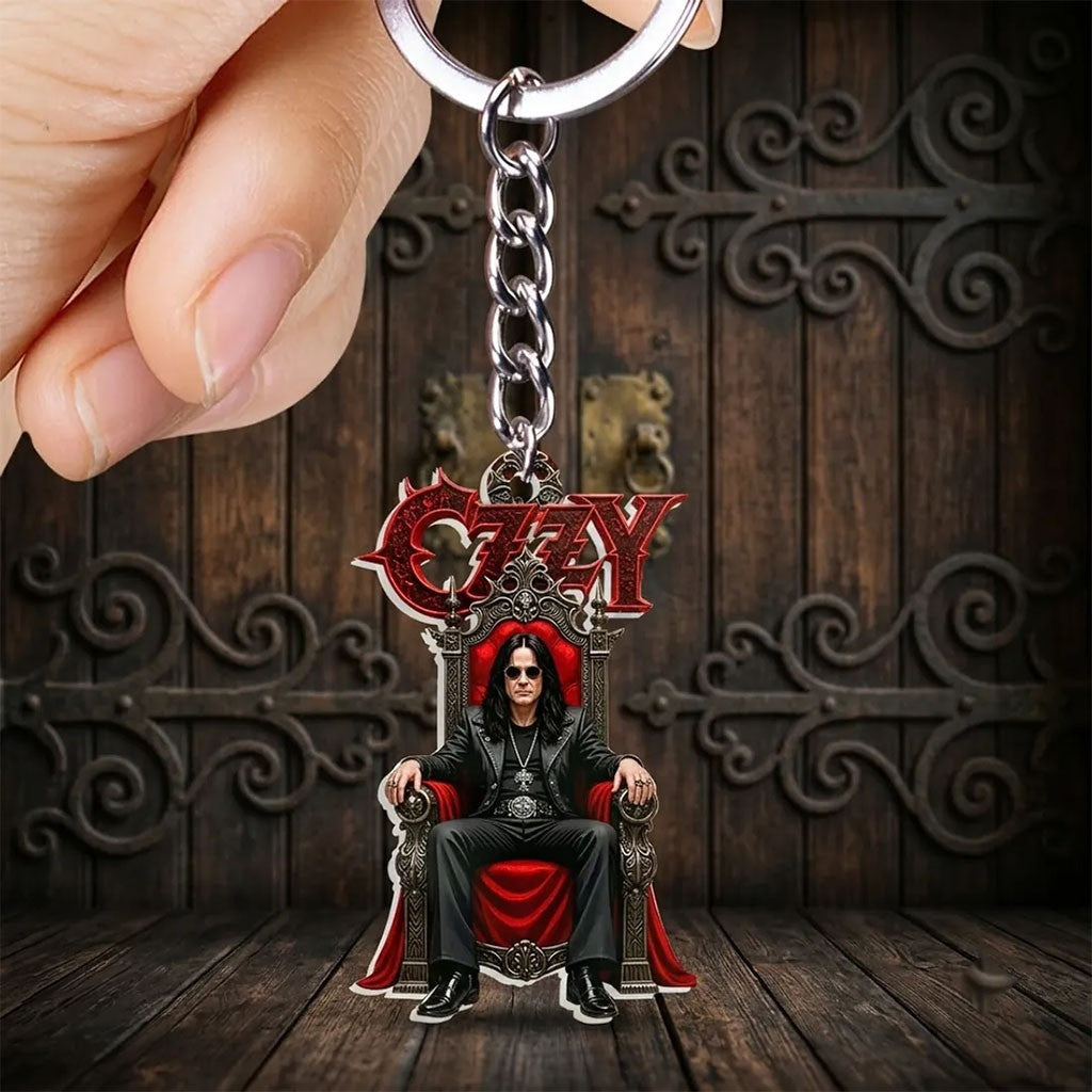 Ozzy Osbourne Throne Keychain 2026 Ozzy Osbourne Merch Present For Music Lovers - Merchluma