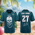 Philadelphia Eagles Luke Combs Tour 2027 Skull Beard Football Jersey Eagles Merch Gifts For Fans - Merchluma