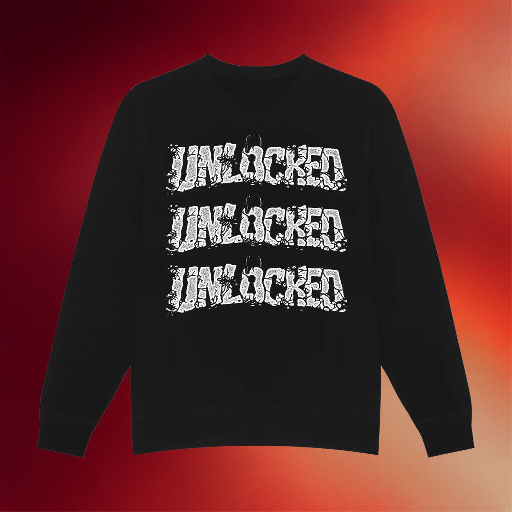Denzel Curry Merch 2026 Denzel Curry And Kenny Beats Unlocked 1 5 Black Crewneck Sweatshirt - Merchluma
