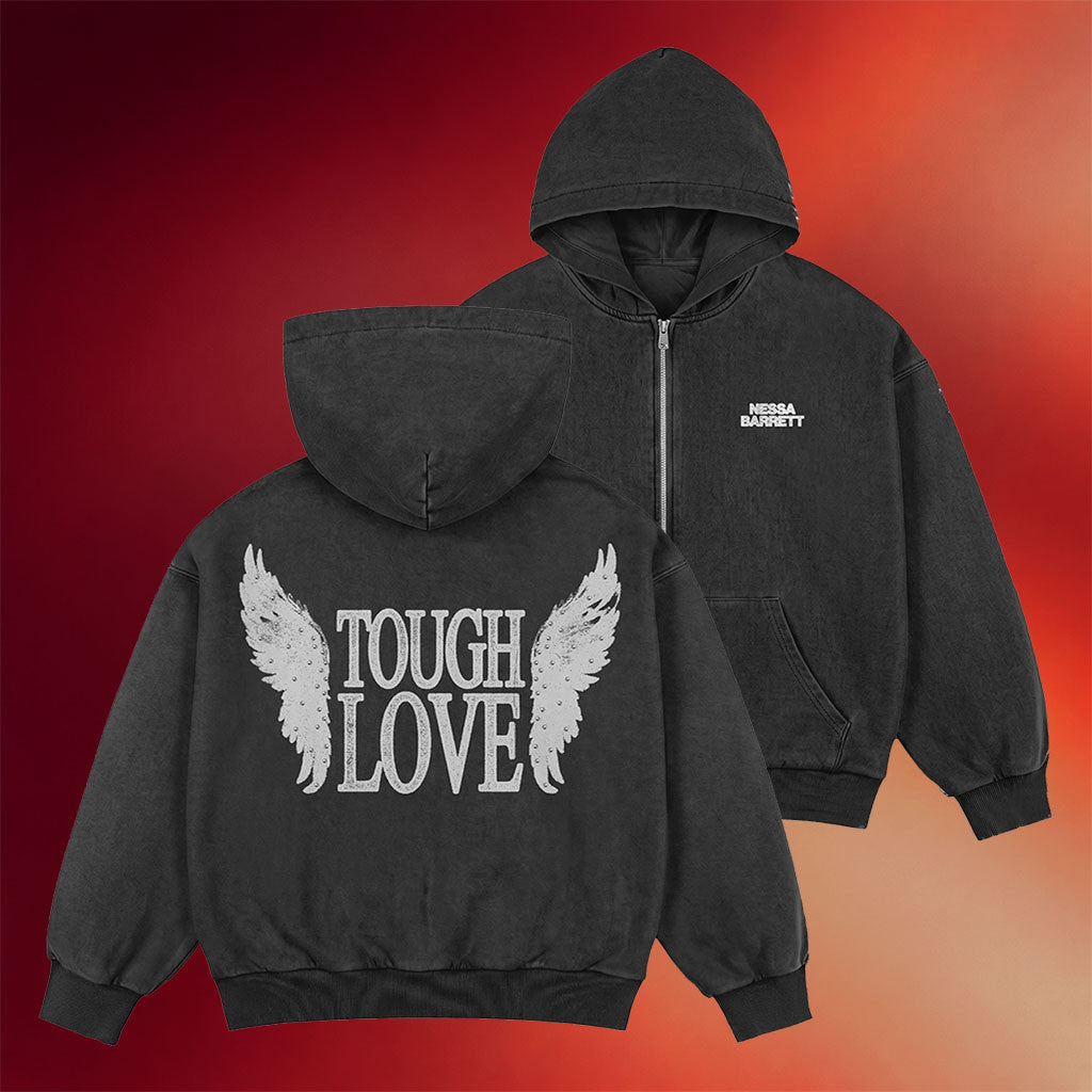 Nessa Barrett Merch 2026 Tough Love Zip Hoodie Unique Gifts For Music Lovers - Merchluma