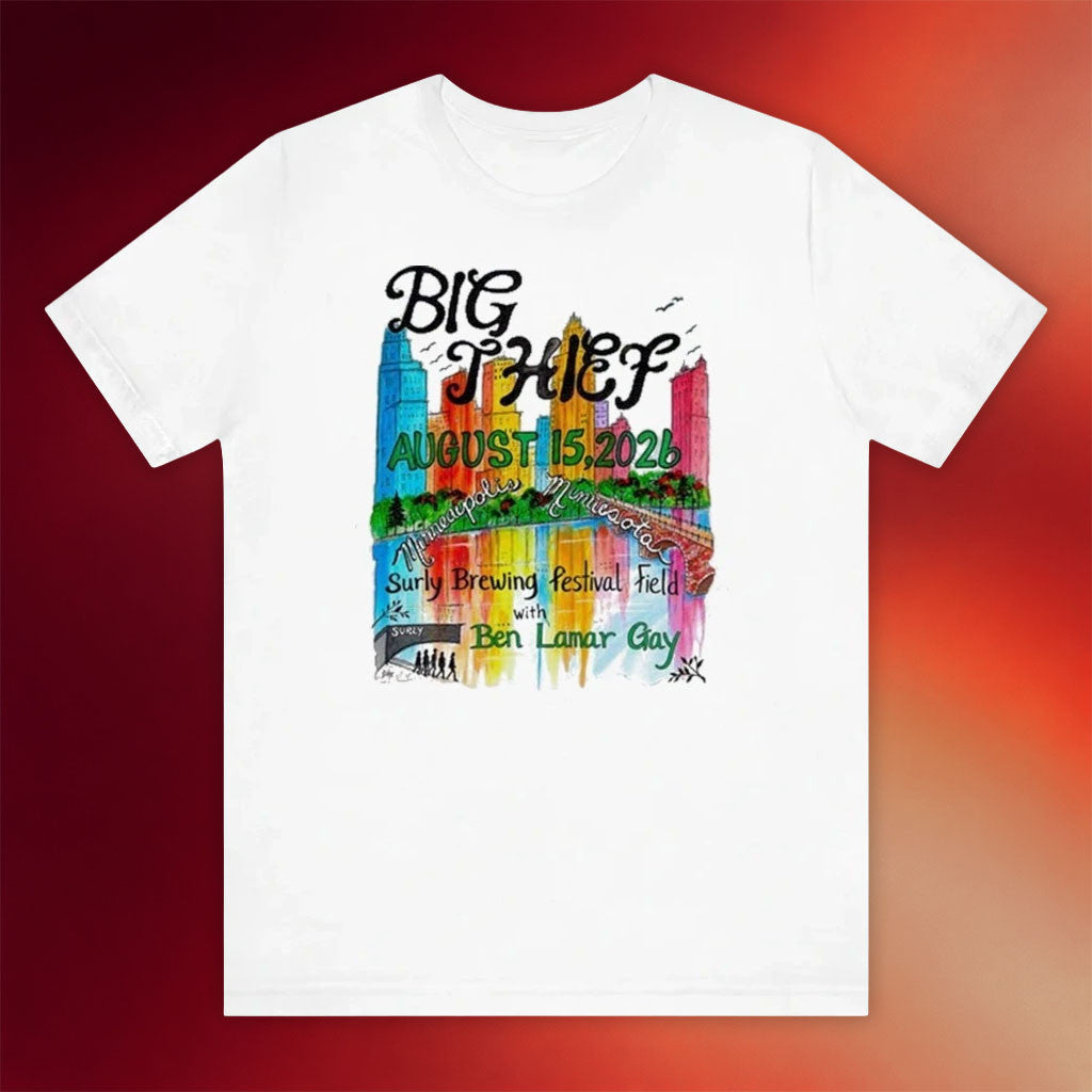 Big Thief Merch Big Thief 08 15 2026 Minneapolis Surly Brewing Festival Field Shirt Fan Gear - Merchluma