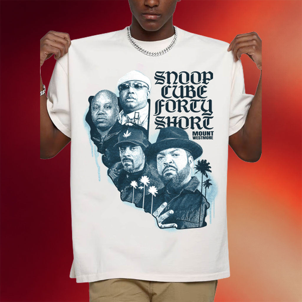 Mount Westmore Merch 2026 Cali T-Shirt Snoop Cube 40 Short Shirt Best Gift For Hip Hop Fans - Merchluma