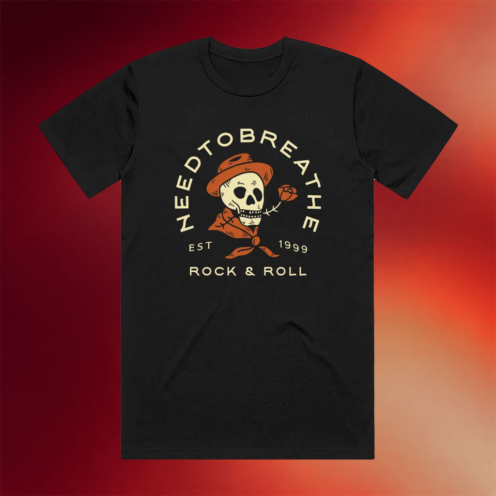 Needtobreathe Merch 2026 Rock And Roll Skull T-Shirt Gift Ideas For Band Fans - Merchluma