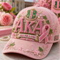 Alpha Kappa Alpha AKA Breast Cancer Awareness Pink Hat Alpha Kappa Alpha Merch Her Gifts - Merchluma