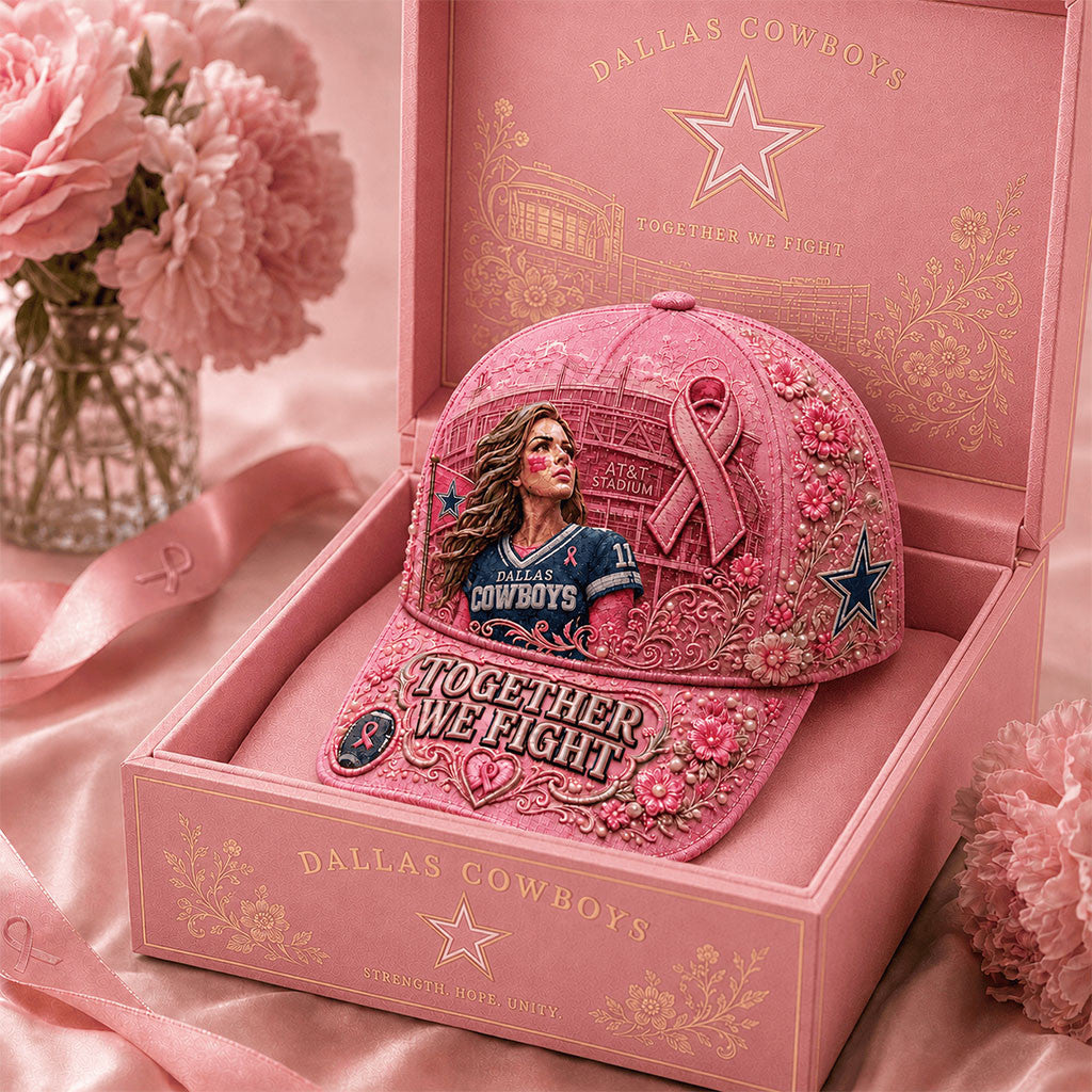 Dallas Cowboys x Alpha Kappa Alpha Merch AKA Together We Fight Breast Cancer Awareness Hat - Merchluma