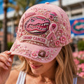 Florida Gators Breast Cancer Awareness Floral Pink Hat Gators Merch Gifts For Football Fan - Merchluma