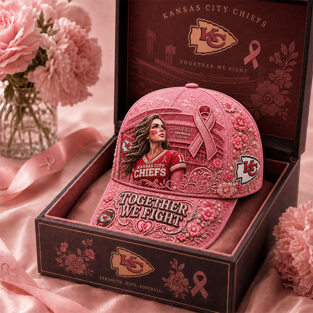 KC Chiefs x Alpha Kappa Alpha Merch AKA Together We Fight Pink Hat Breast Cancer Awareness Hat - Merchluma