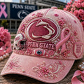 Penn State Nittany Lions Breast Cancer Awareness Floral Hat Lions Merch Gifts For Sister - Merchluma